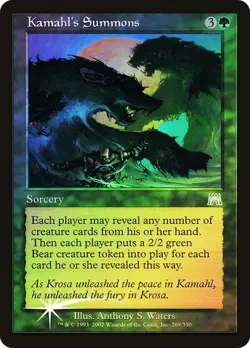 MTG - Kamahl's Summons - Foil - Onslaught - Magic the Gathering - Image 1