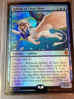 Sphinx of Clear Skies foil - Dominaria United (DMU) Magic the Gathering PSA 8 - Image 2