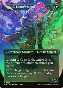 MTG Lorwyn Eclipsed Brigid, Clachan's Heart 0285 Borderless FOIL NM - Image 2