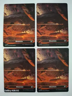 Edge of Eternities Full Art Mountain Non Foil x 4 PLAY SET - mtg - Image 1