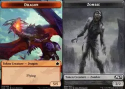 1x Dragon Token // Zombie Token - Game Night 2019 - Near Mint, English - MTG! - Image 1