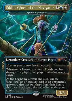 Captain N'ghathrod "Eddie, Ghost of the Navigator" - Rainbow Foil Ext SLD NM MTG - Image 1