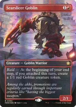 Searslicer Goblin - Mana Foil Extended Art FDN LP MTG - Image 1