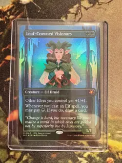 Leaf-Crowned Visionary - BORDERLESS FOIL- Special Guests - Lorwyn Eclipsed - MTG - Image 1