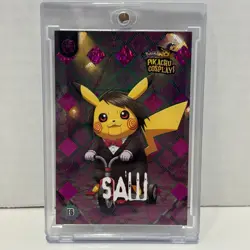 Saw (Pikachu) #E6 - Purple Holo Box Hit Electric Pikachu Cosplay - Pokemon - Image 1