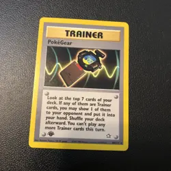 PokeGear 88/111 Neo Genesis Rare First Edition Pokemon Card In Mint Condition - Image 1