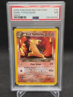 2002 Pokemon Neo Destiny DARK TYPHLOSION RARE HOLO SP 10/105 PSA 7! - Image 1