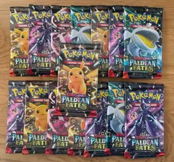 Pokemon TCG Paldean Fates Booster Packs - Lot Of 15 - NEW And SEALED - Image 1