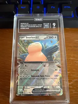 2025 POKEMON PRE EN-PRISMATIC EVOLUTIONS #076 SNORLAX EX TAG 9 - Image 1