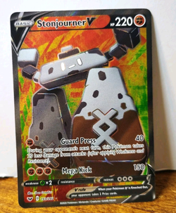POKEMON STONJOURNER V 193/202 FULL ART SWORD & SHIELD BASE NM NEAR MINT - Image 1