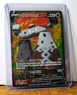 POKEMON STONJOURNER V 193/202 FULL ART SWORD & SHIELD BASE NM NEAR MINT - Image 3