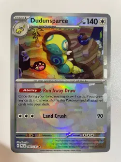 Pokemon TCG: 2025 Prismatic Evolutions Pokeball Holo Dudunsparce (080/131) - Image 1