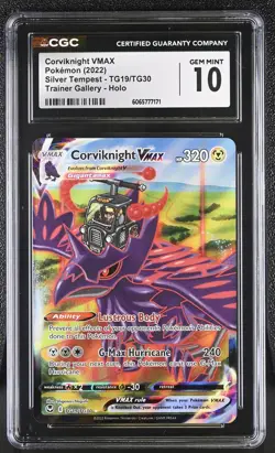 CGC 10 Corviknight VMAX TG19/TG30 Trainer Gallery Silver Tempest Pokemon Card - Image 1