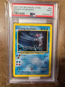 Pokemon Neo Revelation 2001 Shining Gyarados Holo Card #65/64 PSA 9 - Image 1