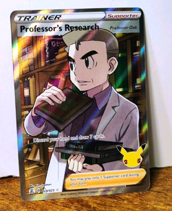 POKEMON PROFESSOR'S RESEARCH 024/025 FULL ART TRAINER CELEBRATIONS LP-NM - Image 1
