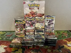 Pokemon Card Lot 100 TCG Cards - Image 1