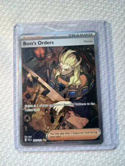 Pokemon : TCG Boss's Orders 265/193 SIR, Paldea Evolved Sv02, NM Condition - Image 1