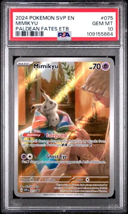 2024 POKEMON SVP EN-SV BLACK STAR PROMO #075 MIMIKYU PSA 10 - Image 1