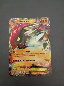 2015 Pokemon TCG Groudon EX XY42 Ultra Rare Black Star Promo (NM) Near Mint.. - Image 1