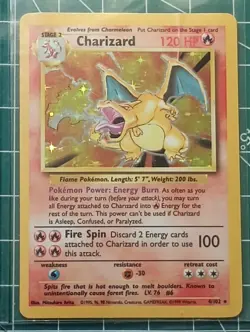Pokemon TCG Base Set Charizard MP-HP - Image 1