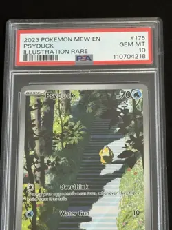 2023 POKEMON MEW EN ILLUSTRATION PSYDUCK RARE #175 PSA 10 - Image 2