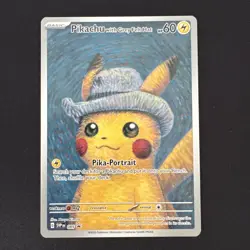 Pokemon TCG Pikachu with Grey Felt Hat Black Star Promo 085 Van Gogh - Image 1