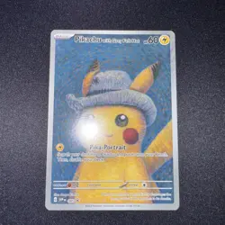 Pokemon TCG Pikachu with Grey Felt Hat Black Star Promo 085 Van Gogh - Image 2
