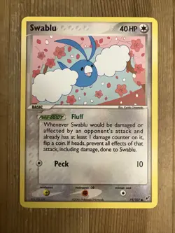 Pokemon TCG Swablu EX Deoxys 79/107 Regular Common LP - Image 1