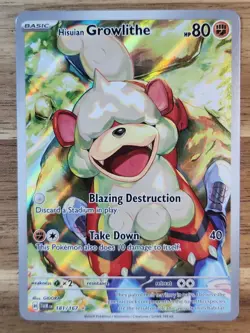 Pokemon TCG - S&V - Twilight Masquerade - Hisuian Growlithe 181/167 - IR - NM - Image 1