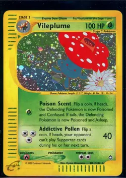 Pokemon AQUAPOLIS - #H31/H32 Vileplume - Holo - ENG - SWIRL - Near Mint - Image 1