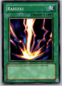 Raigeki The Legend of Blue Eyes White Dragon LOB-053 Super Rare - Image 1