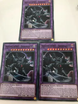 Yugioh Destiny Hero-Dominance DANE-EN031 Super Rare NM x3 Play Set - Image 1
