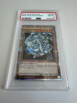 Blue-Eyes White Dragon Yugioh 2024 KC01-EN000 Quarter Century Secret Rare PSA 10 - Image 1