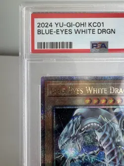 Blue-Eyes White Dragon Yugioh 2024 KC01-EN000 Quarter Century Secret Rare PSA 10 - Image 3