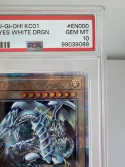 Blue-Eyes White Dragon Yugioh 2024 KC01-EN000 Quarter Century Secret Rare PSA 10 - Image 4