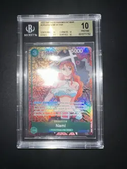 ONE PIECE BGS 10 NAMI OP02-036 PARAMOUNT WAR ENGLISH 2023! - Image 2