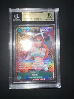 ONE PIECE BGS 10 NAMI OP02-036 PARAMOUNT WAR ENGLISH 2023! - Image 3