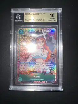 ONE PIECE BGS 10 NAMI OP02-036 PARAMOUNT WAR ENGLISH 2023! - Image 5