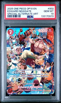 2025 ONE PIECE ST15-002 OP10 ROYAL BLOOD EDWARD NEWGATE WHITEBEARD PSA 10 - Image 1