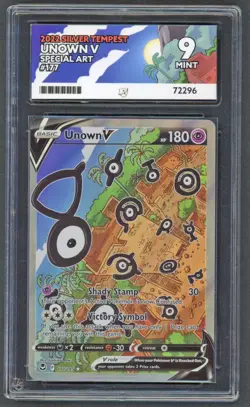 Pokemon Cards - ACE 9 Unown V 177/195 - Silver Tempest - MINT - PSA BGS CGC - Image 1