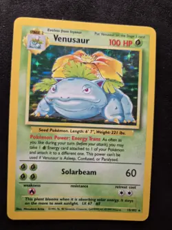 Venusaur 15/102 Holo Base set vintage pokemon card (Excellent Condition) - Image 1
