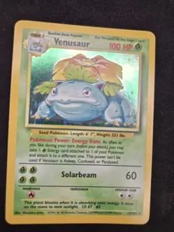 Venusaur 15/102 Holo Base set vintage pokemon card (Excellent Condition) - Image 2