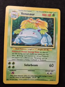 Venusaur 15/102 Holo Base set vintage pokemon card (Excellent Condition) - Image 3