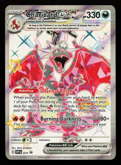 Charizard ex 074 Shiny Full Art Scarlet & Violet Promo Pokemon Card - Image 1