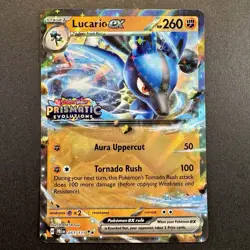 Lucario ex (Prismatic Evolutions Stamp) 051/131 Double Rare Promo Pokemon Card - Image 1
