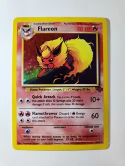 RETIRED Pokemon Card - 1999 Flareon Holo #3/64 - NM - Jungle WOTC Era - Image 2