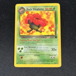 Dark Vileplume 30/82 Non Holo Team Rocket Rare Pokemon Card - Image 1