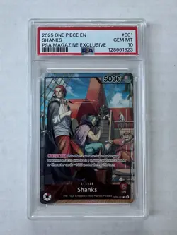 One Piece PSA 10 Shanks OP09-001 PSA Magazine Exclusive Promo Card - Image 1