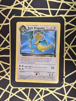 🔥 Dark Dragonite Card 22/82 🔥 Non Holo Rare Team Rocket Set Pokemon Card WOTC - Image 2