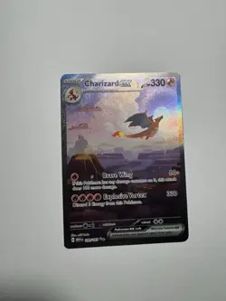 Pokemon TCG Charizard EX Scarlet & Violet 151 Card 199/165 Sir NM/M Condition - Image 1
